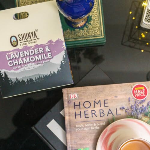 Shunya India Lavender and Chamomile Tisane (20 Tea Bags, 3g Each) - Herbal Infusion Flower Tea, Natural Relaxation, Calming and Caffeine-Free Hot Brew