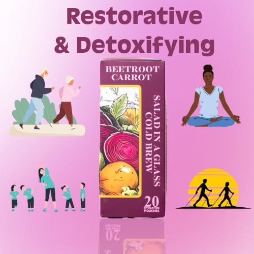 Shunya India® Beet Root, Carrot and Amla Cold Brew (20 Pouch, 5g Each) - Restorative and Detoxifying with Natural Antioxidant, Support Immunity, Caffeine Free